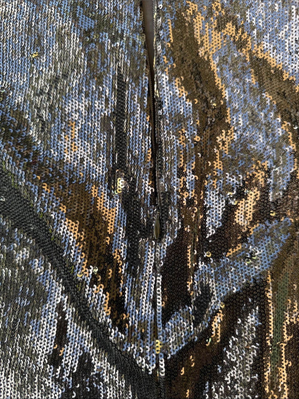 NWT French Connection Refectra Sequin Capped Black/Silver Dress - Picture 12 of 14